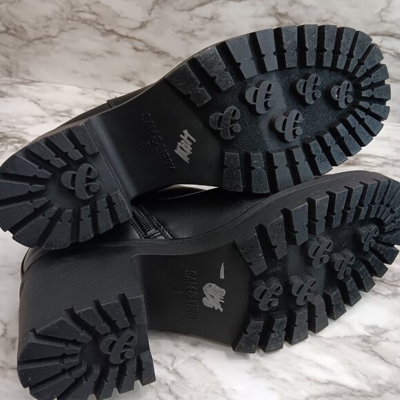 SAM&LIBBY Women's Camila Block Heel Chunky Chelsea Boot Black Size 8 Side zip - Picture 11 of 12